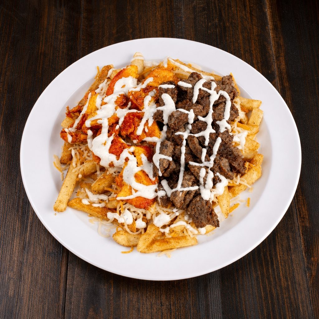 Gyro and Chicken Fries.