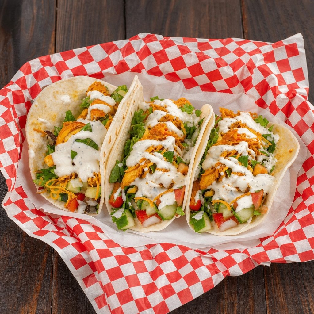 Three Chicken Tacos.