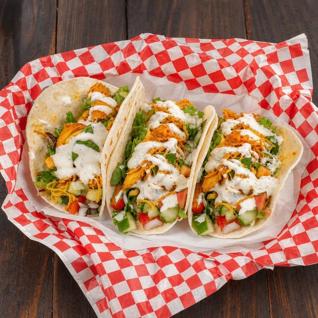 Three Chicken Tacos.