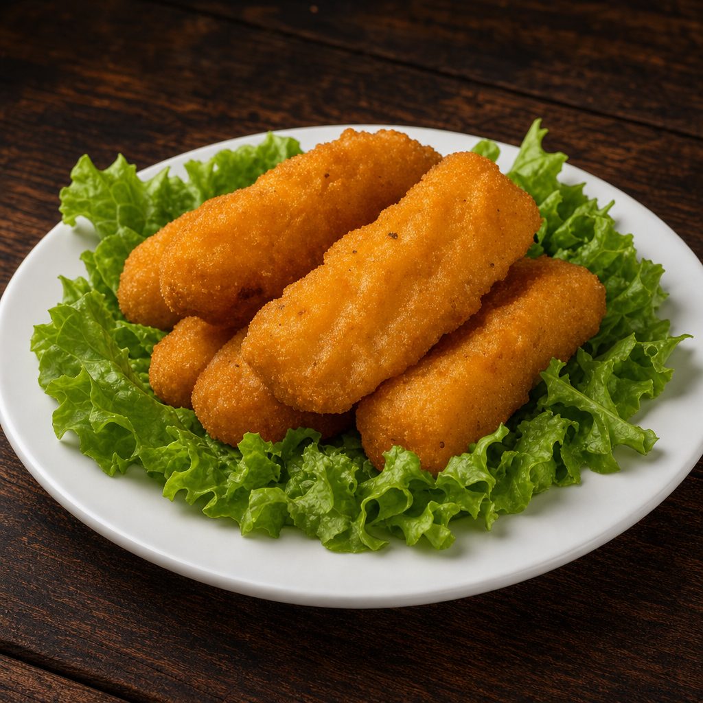 Five Pcs Mozzarella Sticks.