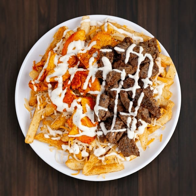 Gyro and Chicken Fries.