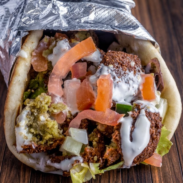 Falafel Pita Wrap.