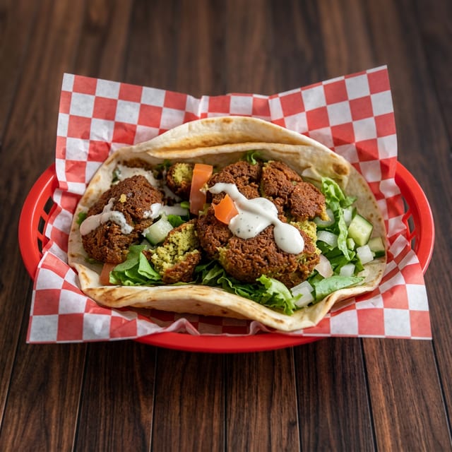 One Falafel Taco.