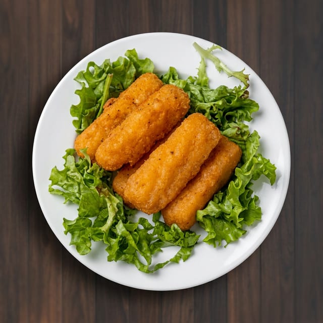 Five Pcs Mozzarella Sticks.