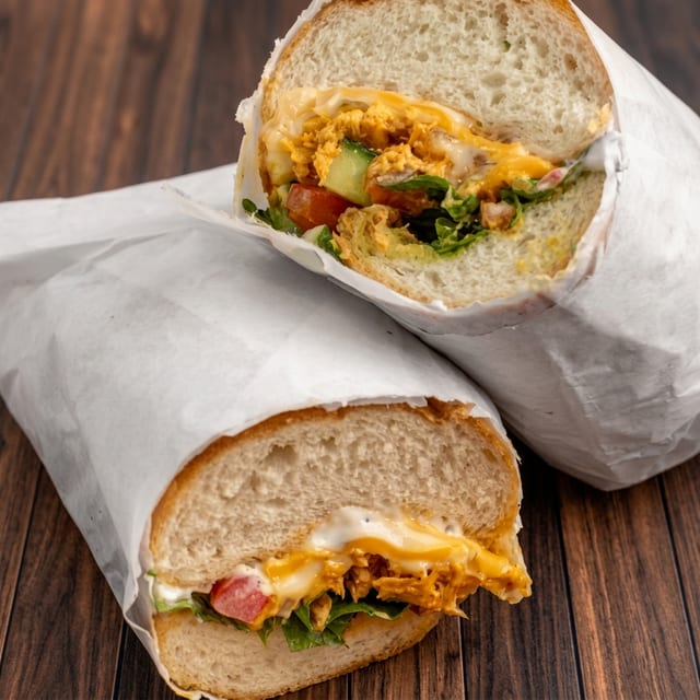 Chicken Cheesesteak Sandwich.