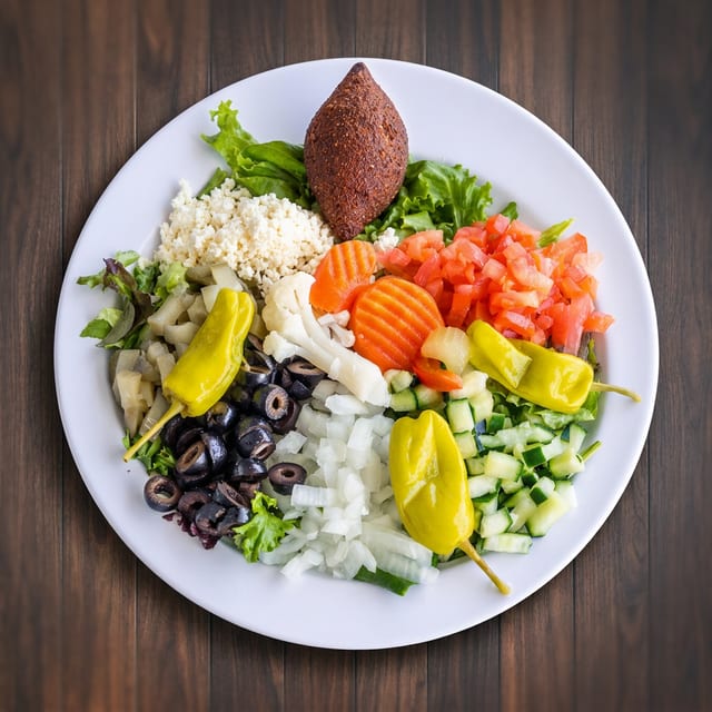 Kibbeh Meatballs Salad.